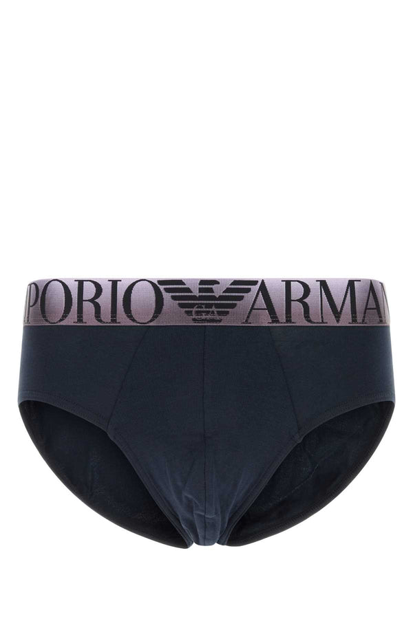 Emporio Armani Exterior: 95% Cotton 5% Elastane; Lining: 95% Cotton 5% Elastane brief in navy