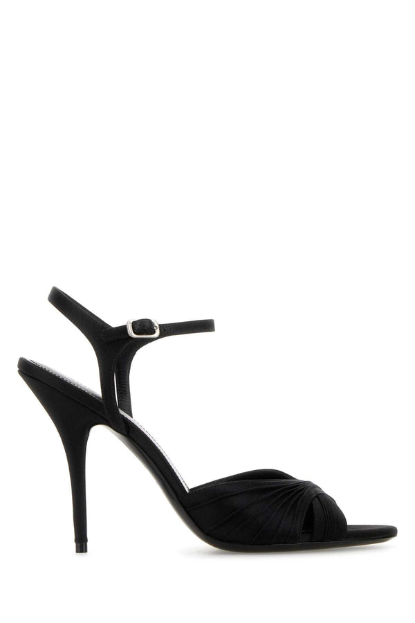 Balenciaga Exterior: 100% Fabric heel sandal in black