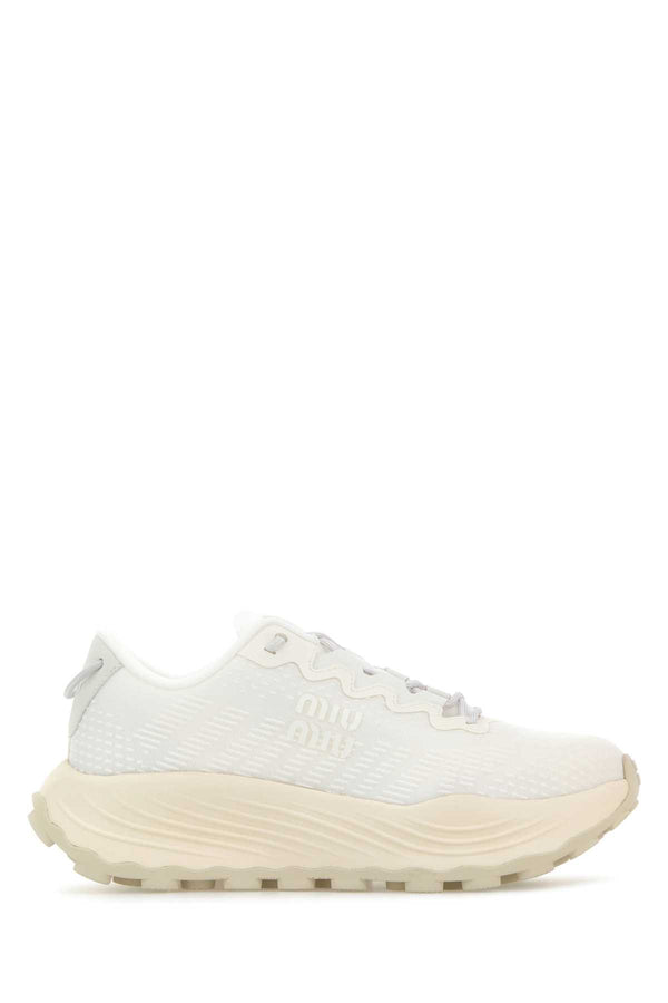 Miu Miu Exterior: 100% Fabric sneaker in white