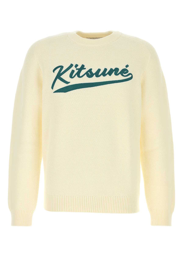 Maison Kitsune 70% Cotton sweater in beige