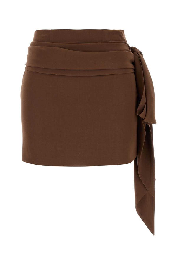 Prada 100% Silk skirt in brown