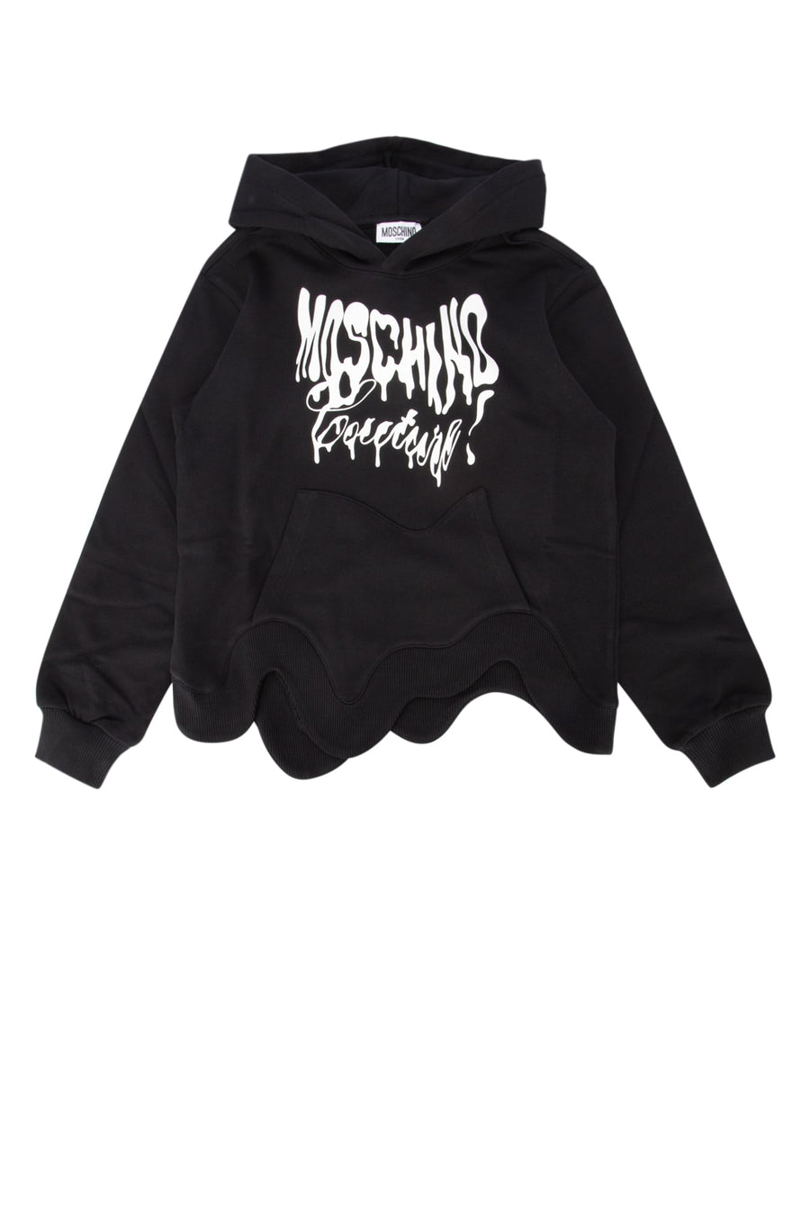 Moschino Kids Cotton blend sweatshirt in black