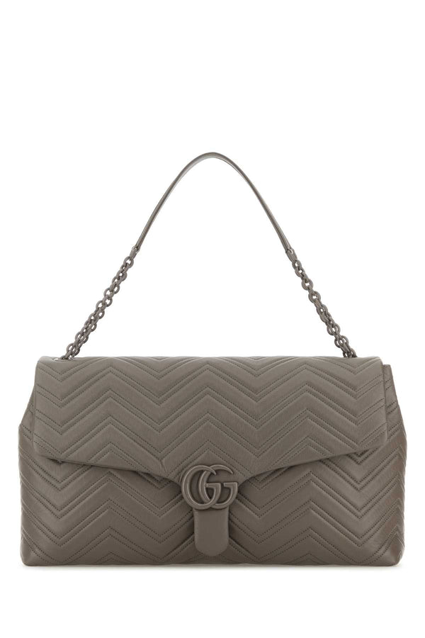 Gucci Marmount Exterior: 100% Leather shoulder bag in gray