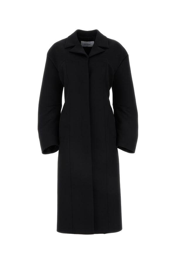 Off-White Polyester 100% coat in black