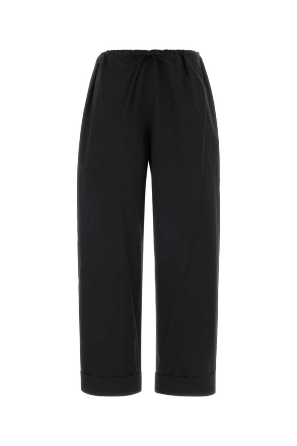 The Row Pant 100% Cotton trousers in black