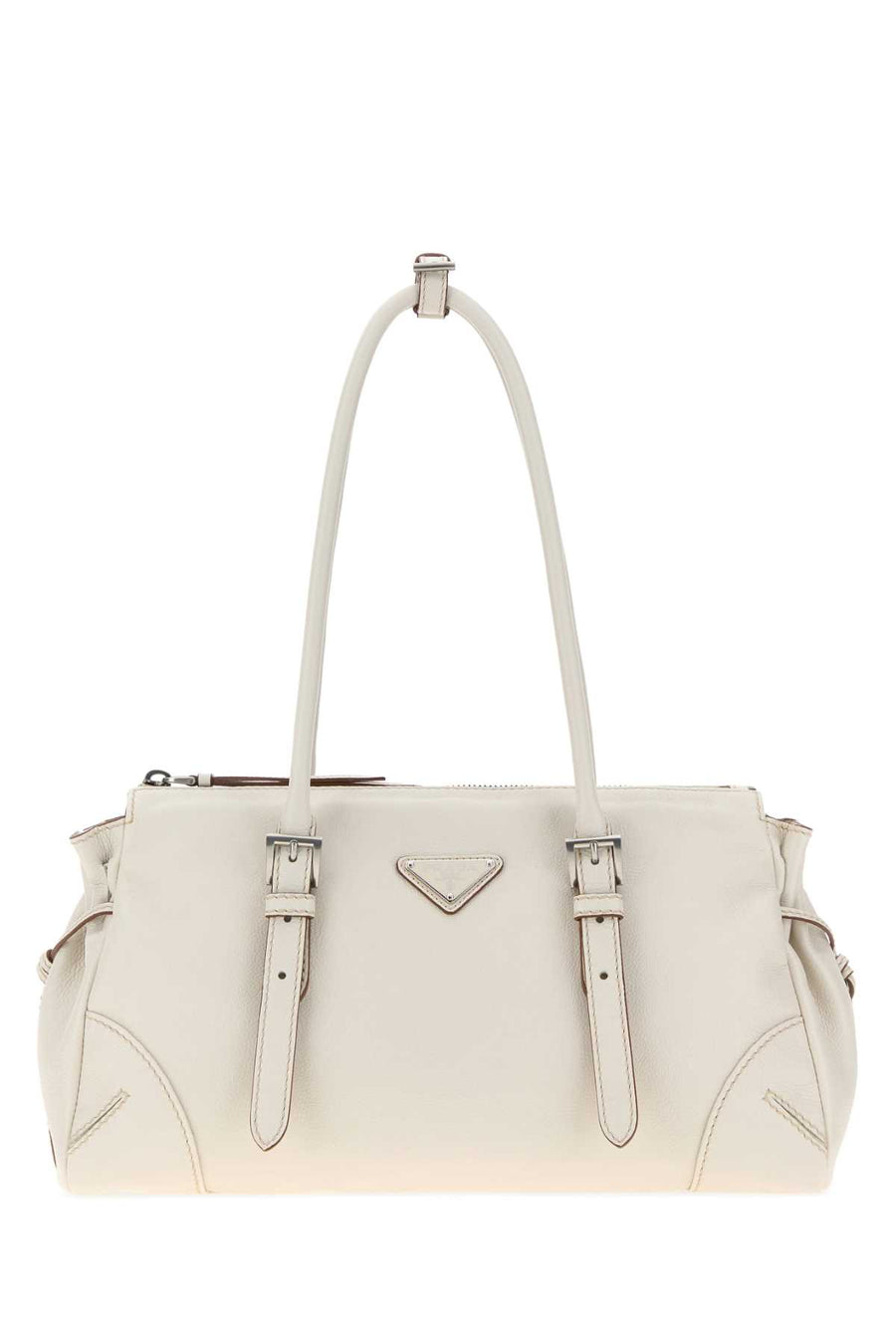 Prada Exterior: 100% Calf shoulder bag in beige