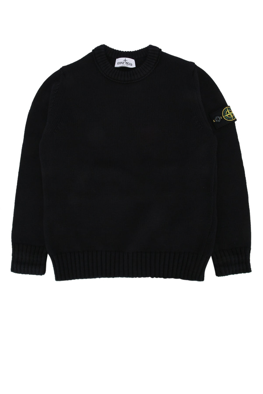Stone Island Kids Neck 5% Polyamide + 95% Cotton sweater in black