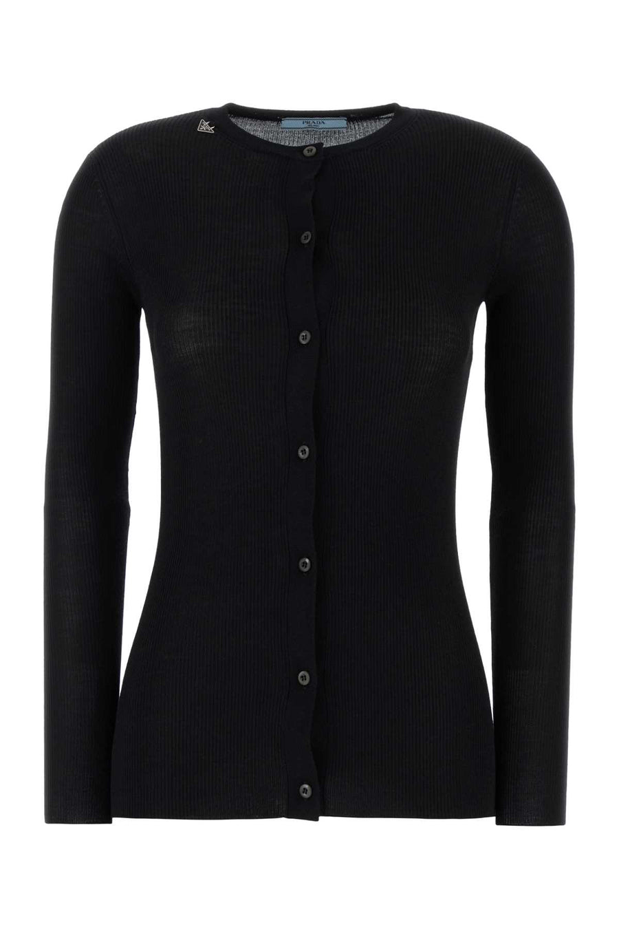 Prada 100% Virgin wool cardigan in black