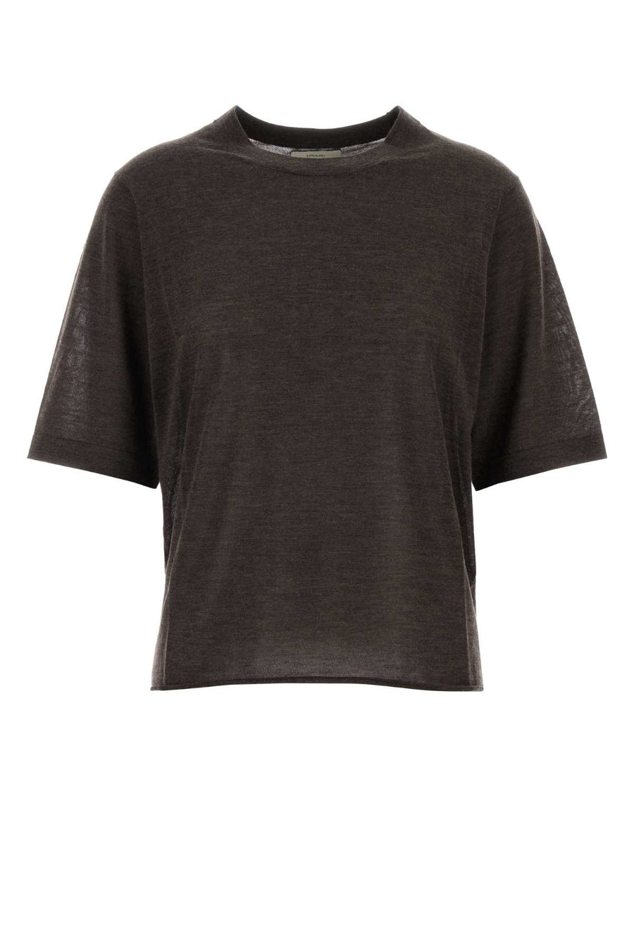 Loulou De Saison Fine 100% Cashmere t-shirt in brown
