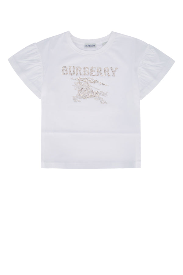 Burberry Jr Roxy 100% Cotton t-shirt in white