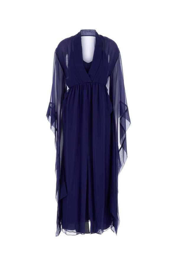 Alberta Ferretti Exterior: 100% Silk dress in navy