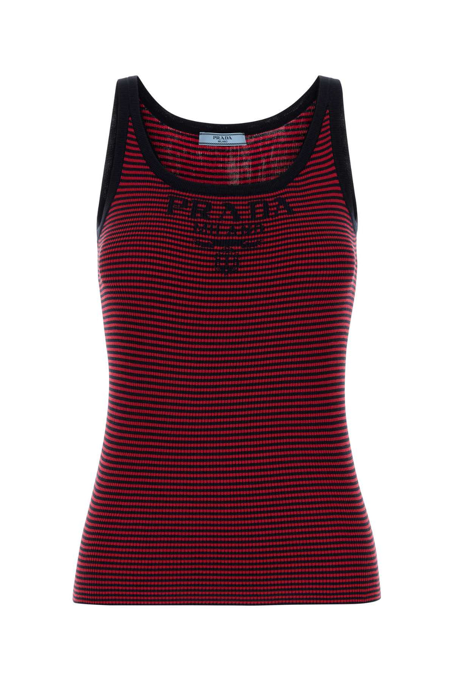 Prada 100% Recycled silk tank top in red