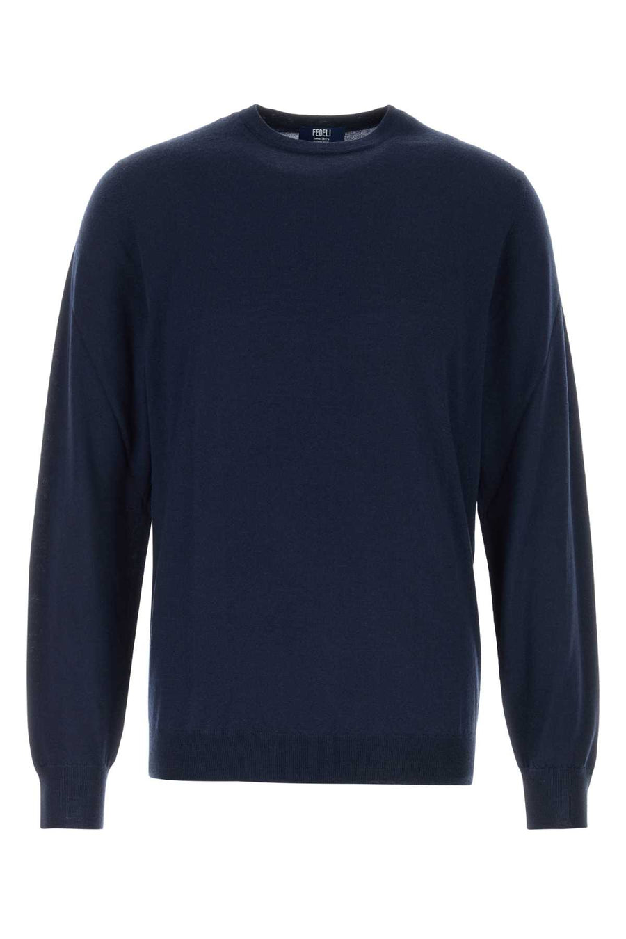 Fedeli 100% Virgin wool sweater in navy