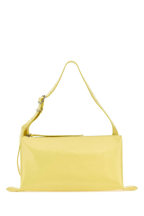 Jil Sander Tracolla Exterior: 100% Calf Lining: 100% Calf Finishing: Silver metal shoulder bag in yellow