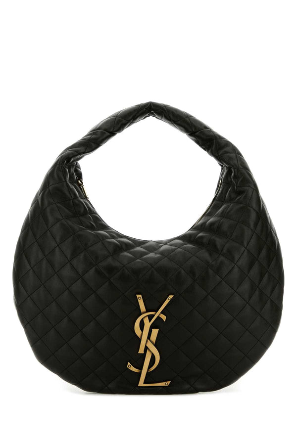 Saint Laurent Icare Exterior: 100% Lamb shoulder bag in black