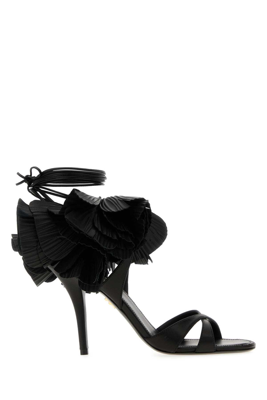 Ferragamo Nero Exterior: 100% Lamb Leather sandal in black