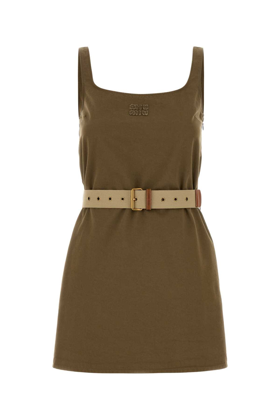 Miu Miu 100% Cotton dress in khaki