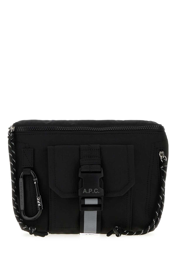 A.P.C. Trek Exterior: 100% Nylon. Lining: 100% Nylon. Finishing: Silver metal belt bag in black