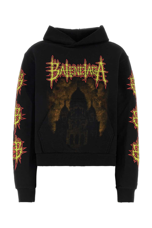Balenciaga Hoodie Cotton 100% hoodie in black