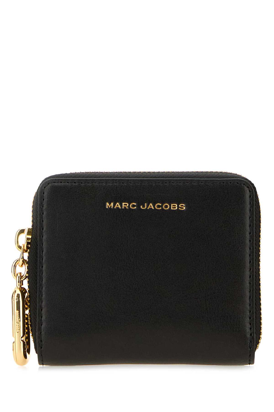 Marc Jacobs Slim Exterior: 100% Bovine leather; Finishing: Golden metal wallet in black
