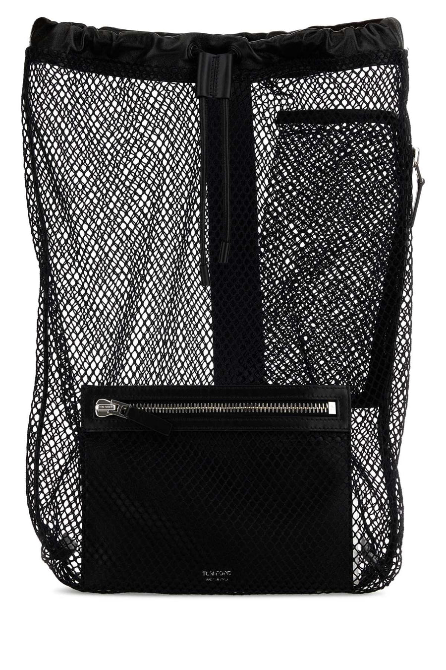 Tom Ford Mesh 70% Nylon backpack in black