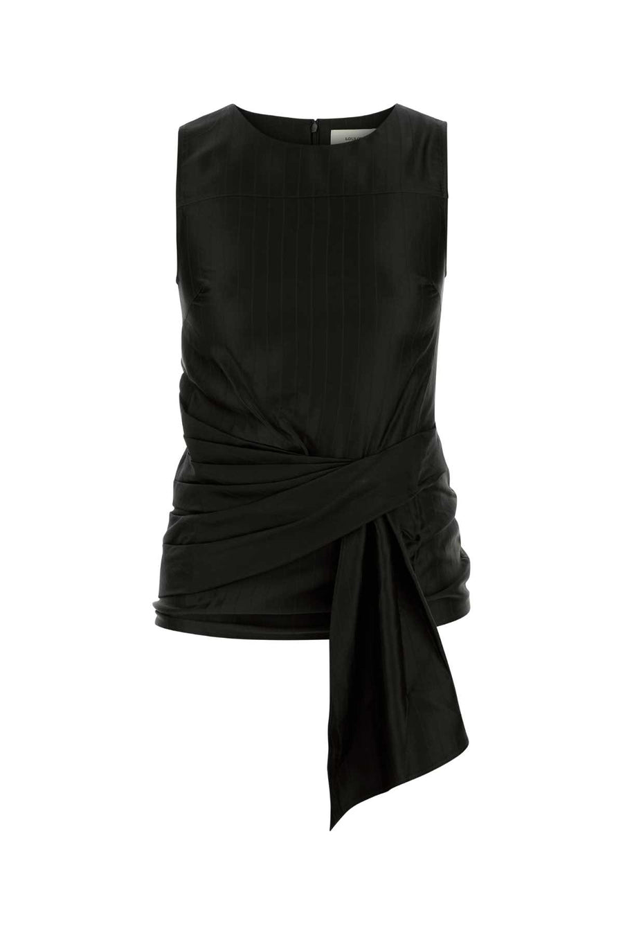 Loulou De Saison 54% Viscose 46% Silk tank top in black