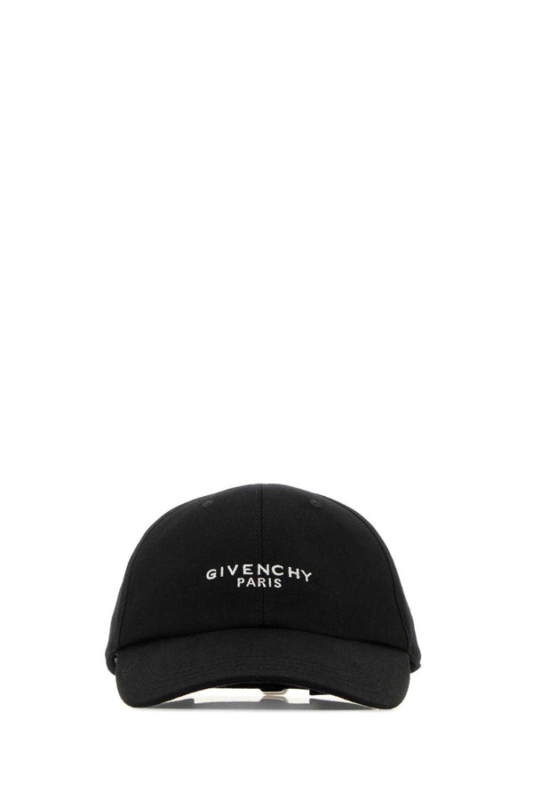 Givenchy Exterior: 90% Cotton 10% Nylon; Lining: 100% Cupro baseball cap in black