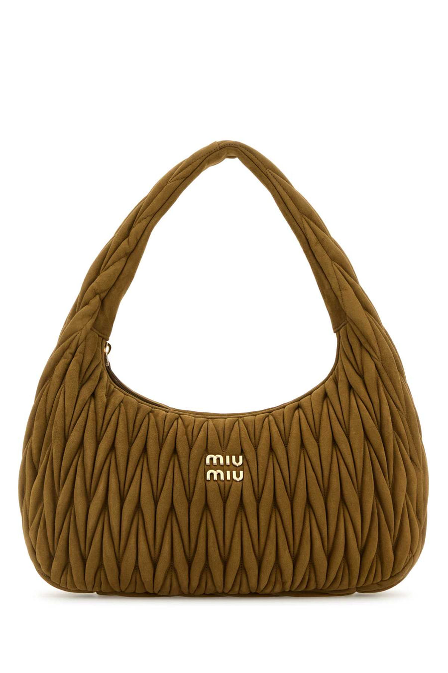 Miu Miu 100% lamb leather shoulder bag in green