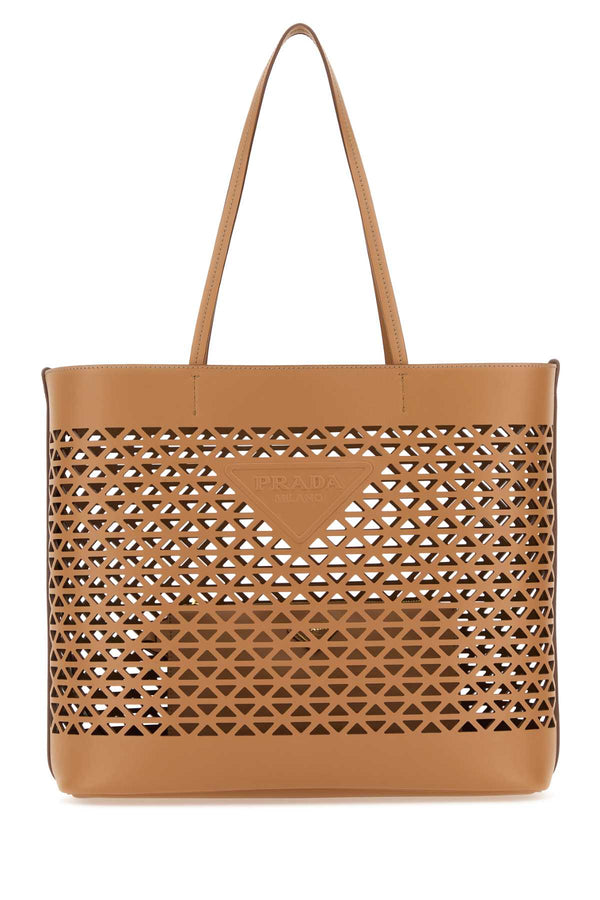 Prada 100% Leather tote bag in beige