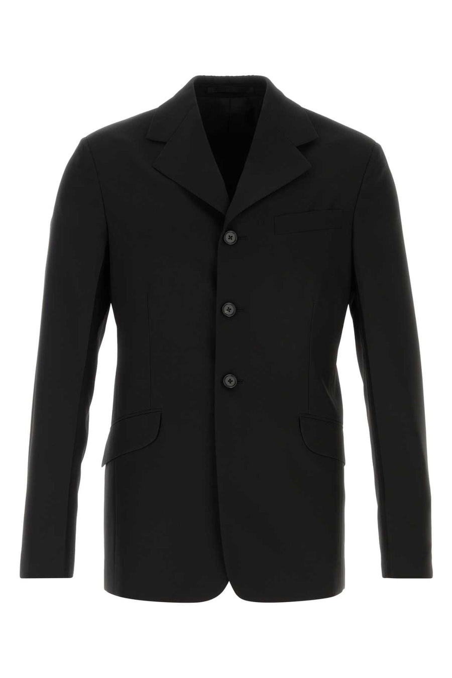Jil Sander Exterior: 100% Virgin wool blazer in black