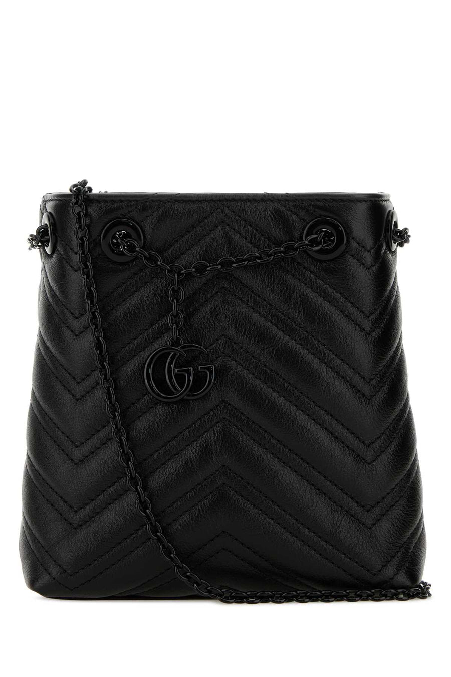 Gucci Exterior: 100% Nappa leather bucket bag in black
