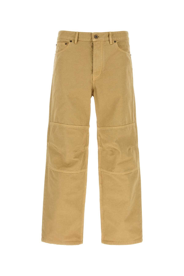 Burberry 100% Cotton cargo pants in mustard