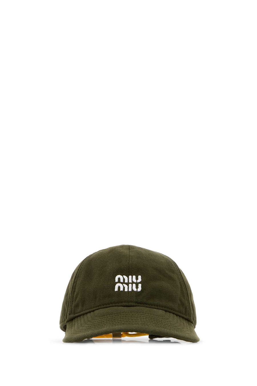 Miu Miu CAPPELLI 100% Cotton baseball cap in green