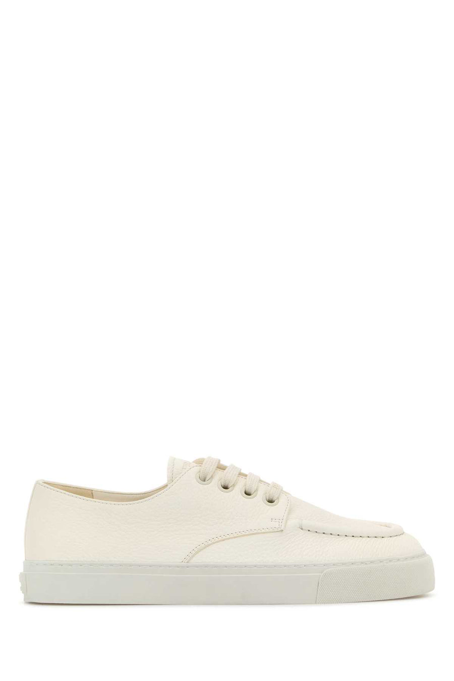 Prada Exterior: 100% Leather sneaker in white