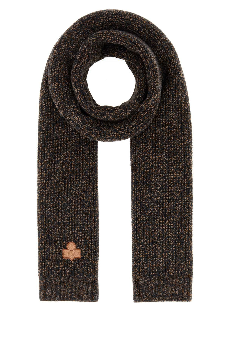 Two-Tone Wool Enolia Scarf Anthracitecamel Exterior: Merino Sciarpe E Foulard