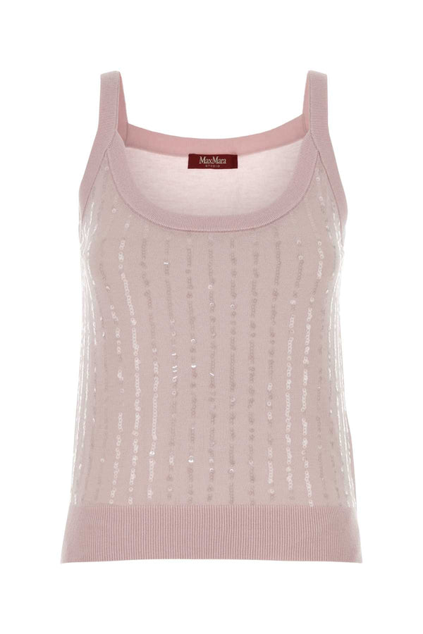 Mm Studio 55% Silk tank top in pink