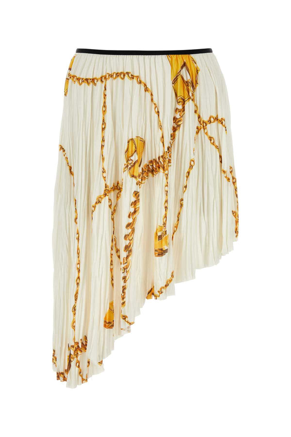Burberry 100% Polyester skirt in white
