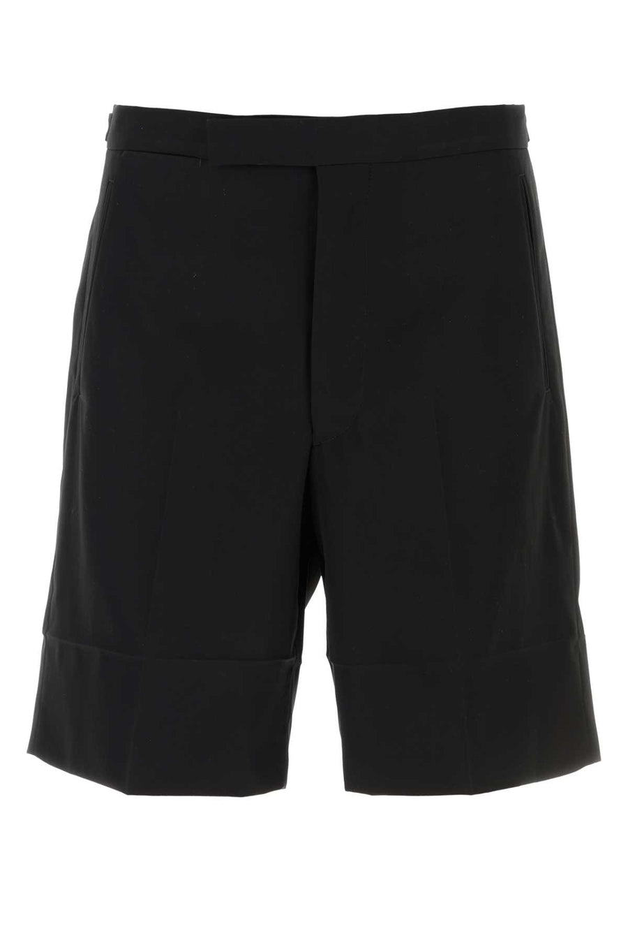 Prada 100% Cotton bermuda shorts in black