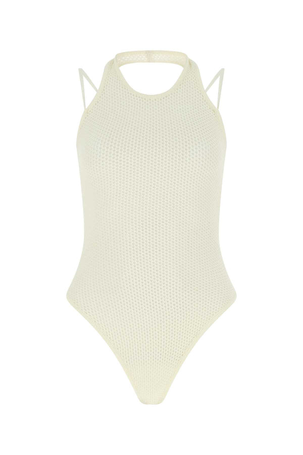 Andrea Adamo 80% Viscose bodysuit in ivory