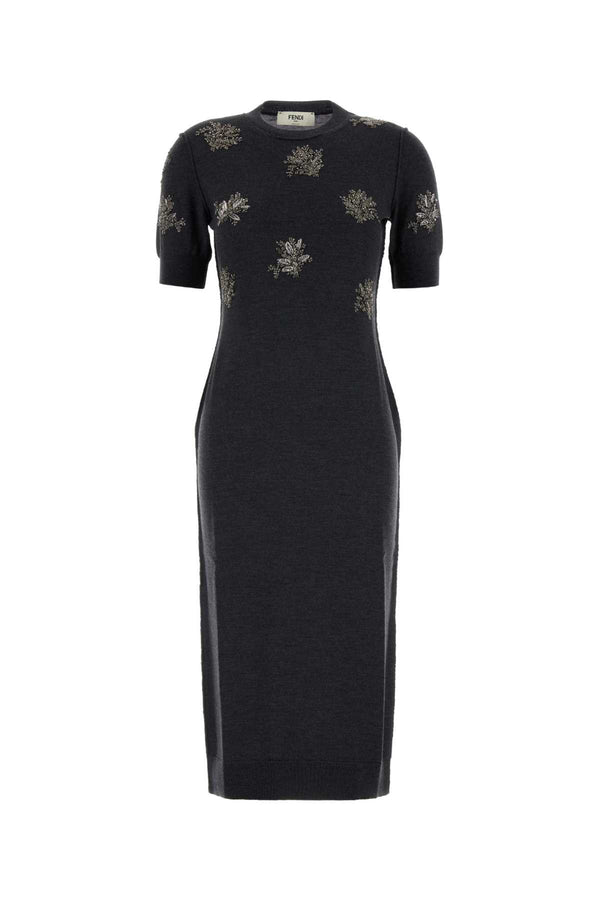 Fendi 98% Wool dress in black