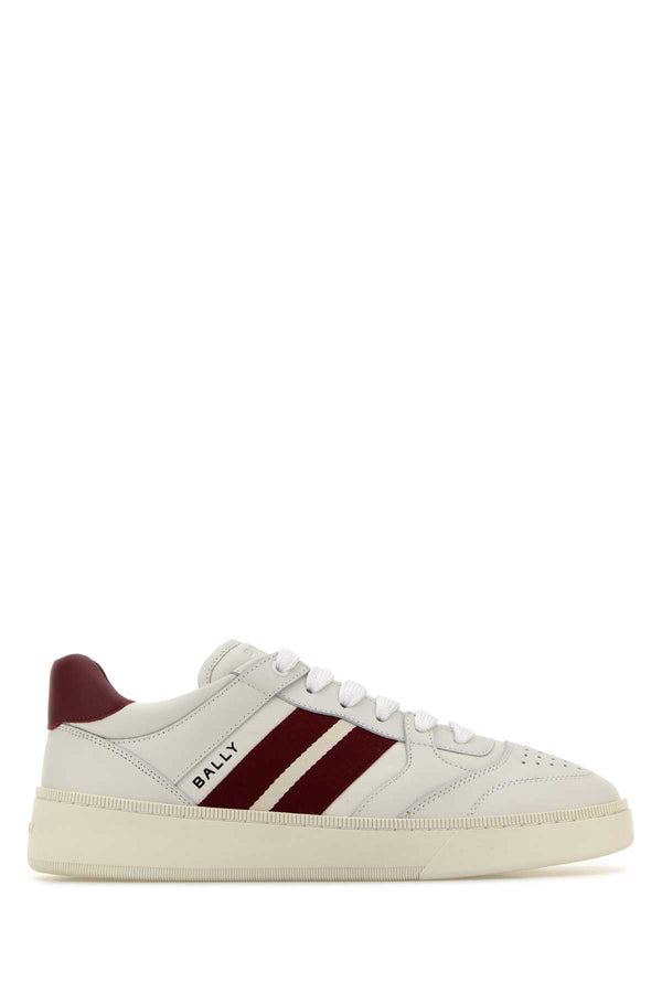 Bally Exterior: 100% Calf; Interior: 100% Leather 100% Fabric; Sole: Rubber sneaker in white