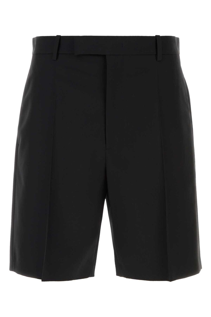 Jil Sander 100% Virgin wool bermuda shorts in black