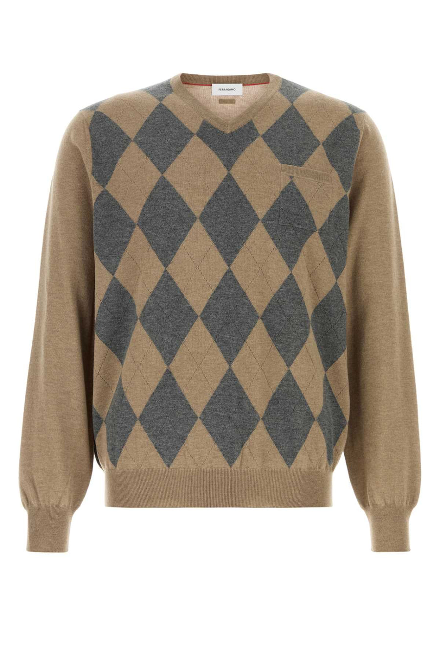 Ferragamo Sanmelchamel 100% Virgin wool sweater in beige