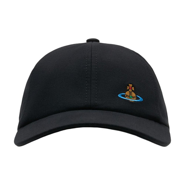 Vivienne Westwood 81020019-W01HC-N401 cotton baseball cap in black — view 2