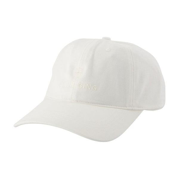 Anine Bing A-12-9084-IVY26 Cotton baseball cap in white — view 2