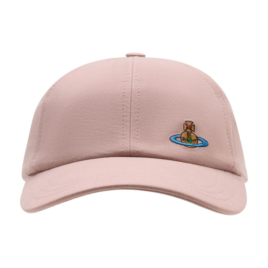 Vivienne Westwood 81020019-W01HC-G401 cotton baseball cap in pink — view 2