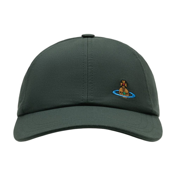 Vivienne Westwood 81020019-W01HC-M411 cotton baseball cap in green — view 2