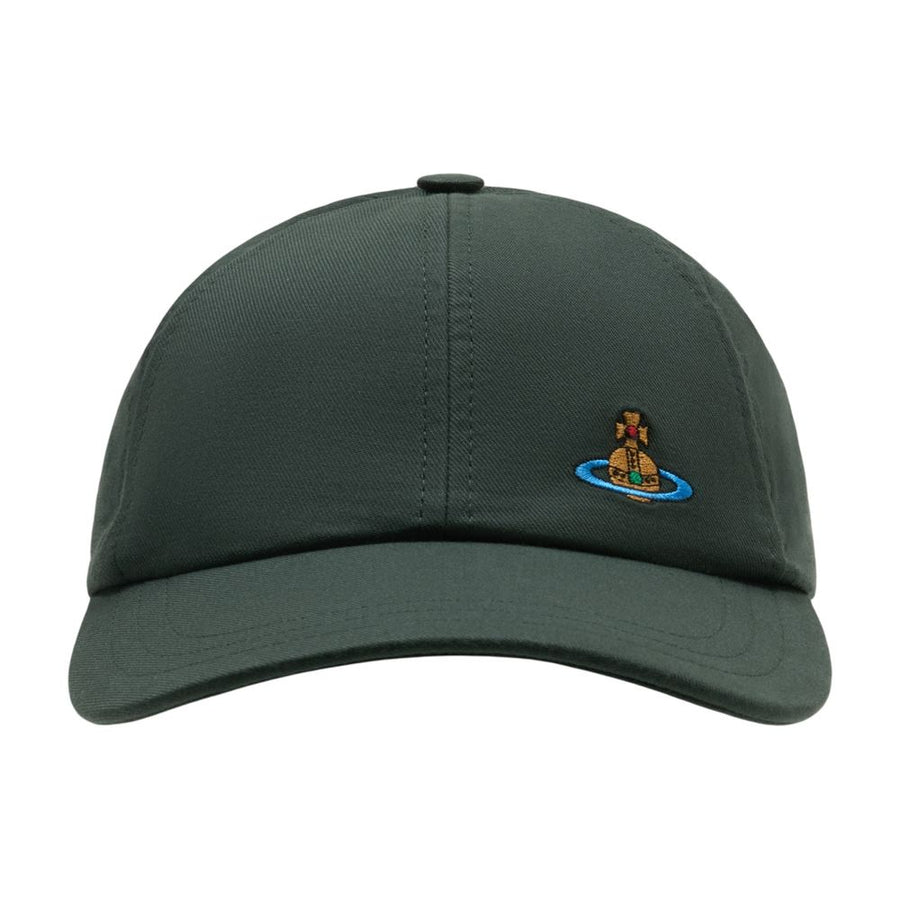 Vivienne Westwood 81020019-W01HC-M411 cotton baseball cap in green — view 2