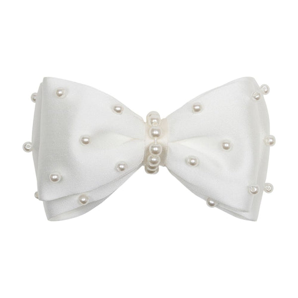 Self-Portrait Satin hair clips in white — view 2