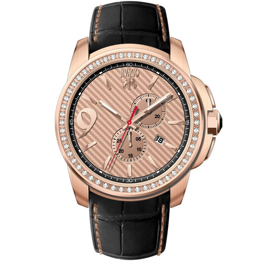 Jivago Stainless steel case watch in rose gold